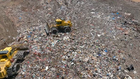 Landfill of trash Stock Footage 243754562