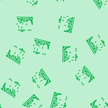 Landfill waste sorting glyph vector seamless pattern Stock Illustration