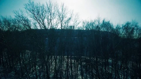 The landfill waste in the winter Stock Footage 93604447