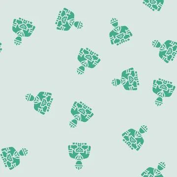 Landfill workers handling e waste pollution glyph seamless pattern Illustrazione stock