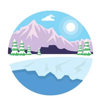 Landforms Vector Icon Stock Illustration