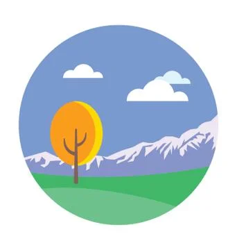 Landforms Vector Icon Stock Illustration