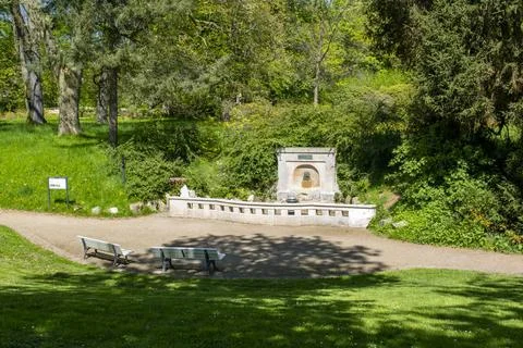  Landgrafenbrunnen, benannt nach dem Geschlecht der Landgrafen von Hessen-... Stock Photos