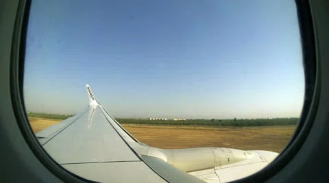LANDING AIR PLANE  VIEW TIME LAPSE IN 4K Stock Footage 26553765