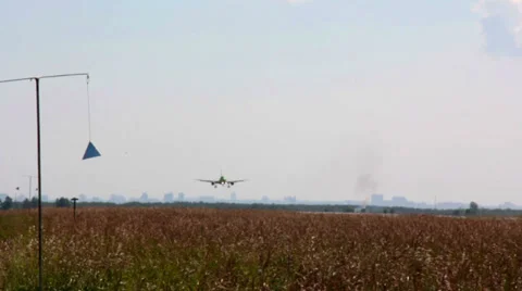 Landing of Airbus Stock Footage 30581731