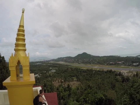 Landing aircraft Samui Video stock 72459158