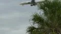 Landing Airliner Flys Pass Trees HD Footage