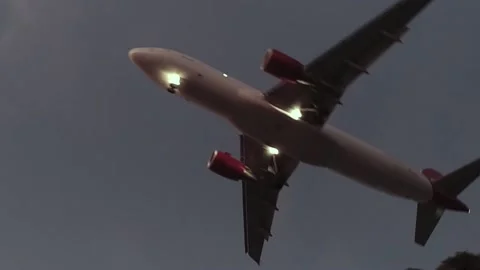 Landing Airplane Stock Footage 132535662