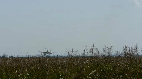 Landing and launch of the plane the Boeing Stock Footage 8518850