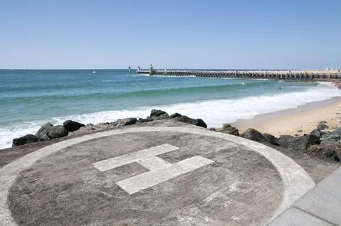Landing area on the beach Stock Photos