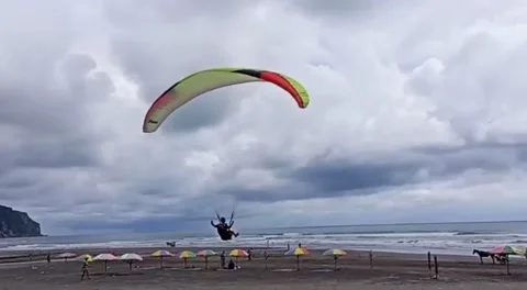 Landing in beach Stock Footage 209704159