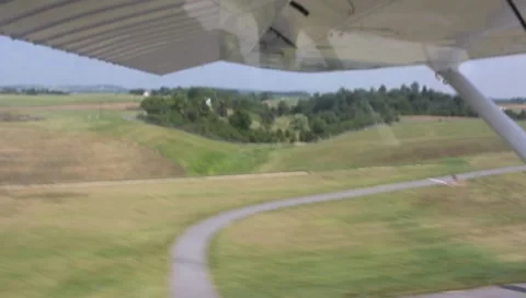 Landing a Cesna 172 Stock Footage 8530389