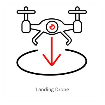 Landing drone Stock Illustration