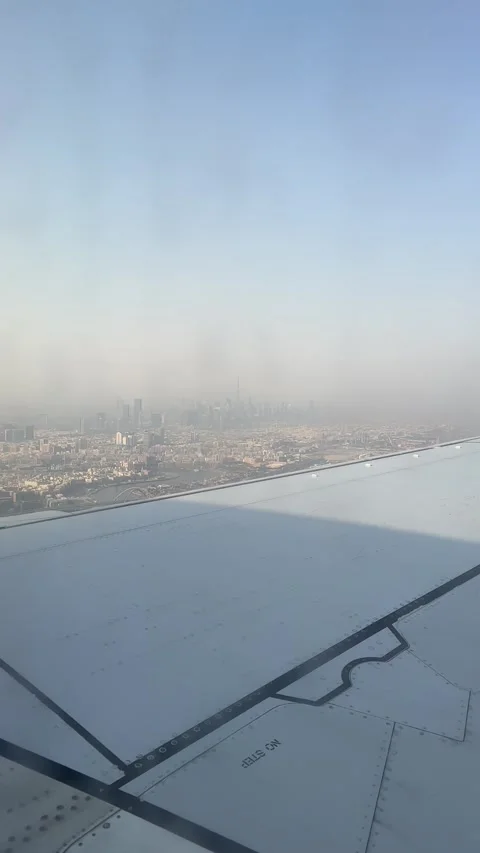 Landing Before Dubai Stock Footage 253544041