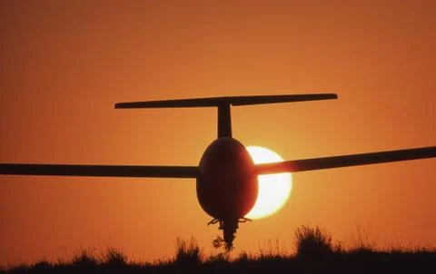 Landing glider Stock Photos