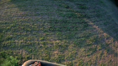 Landing on hot air ballon Stock Footage 831763