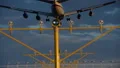 Landing of a large aircraft at the airport HD Footage