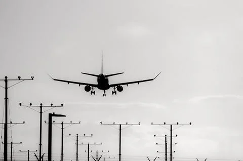 Landing LAX Foto stock