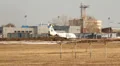 Landing lights Ufa International Airport HD Footage