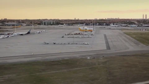 Landing in Madrid Stock Footage 82489274