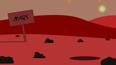 Landing on mars Stock Footage 117687177