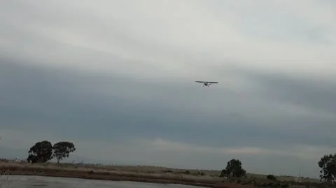 Landing over marsh Stock-Footage 10721375