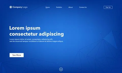 Landing Page abstract background website. Connection structure. Template for  스톡 일러스트