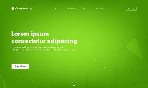 Landing Page abstract background website. Connection structure. Template for  Stock Illustration