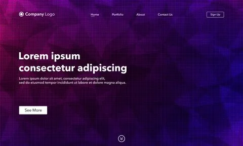 Landing Page abstract background website. Template for websites, or apps. Low Illustration