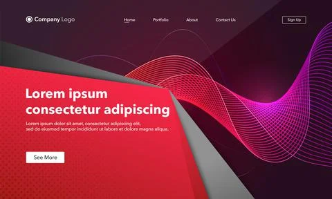 Landing Page. Abstract background website. Template for websites, or apps. Mo Stock Illustration