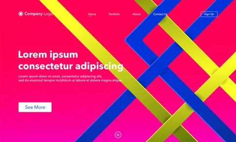 Landing Page. Abstract background website. Template for websites, or apps. Mo Stock Illustration