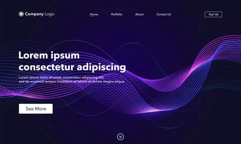 Landing Page. Abstract background website. Template for websites, or apps. Mo Stock Illustration