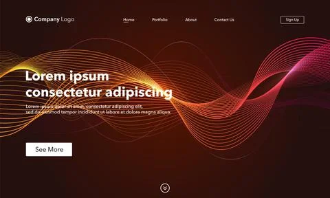 Landing Page. Abstract background website. Template for websites, or apps. Mo Stock Illustration
