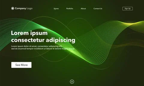 Landing Page. Abstract background website. Template for websites, or apps. Mo Stock Illustration
