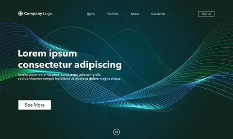 Landing Page. Abstract background website. Template for websites, or apps. Mo Stock Illustration
