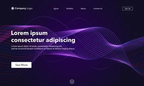 Landing Page. Abstract background website. Template for websites, or apps. Mo イラスト素材