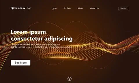 Landing Page. Abstract background website. Template for websites, or apps. Mo Illustrazione stock