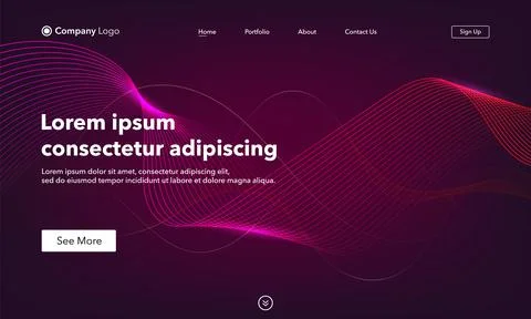 Landing Page. Abstract background website. Template for websites, or apps. Mo Stock Illustration
