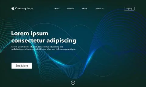 Landing Page. Abstract background website. Template for websites, or apps. Mo Stock Illustration