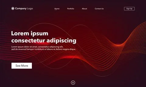 Landing Page. Abstract background website. Template for websites, or apps. Mo Stock Illustration