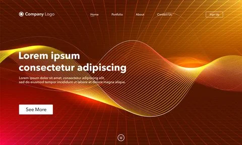 Landing Page. Abstract background website. Template for websites, or apps. Mo Stock-Illustration