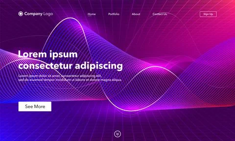 Landing Page. Abstract background website. Template for websites, or apps. Mo Stock Illustration