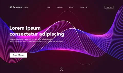 Landing Page. Abstract background website. Template for websites, or apps. Mo Stock-Illustration