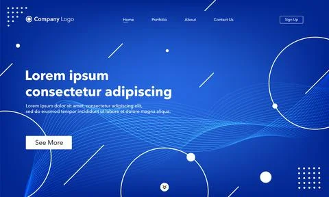 Landing Page. Abstract background website. Template for websites, or apps. Mo Stock Illustration