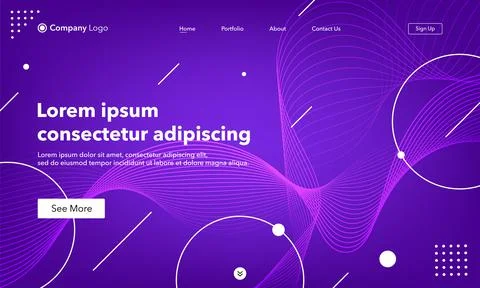 Landing Page. Abstract background website. Template for websites, or apps. Mo Stock Illustration