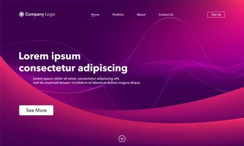 Landing Page. Abstract background website. Template for websites, or apps. Mo Stock-Illustration