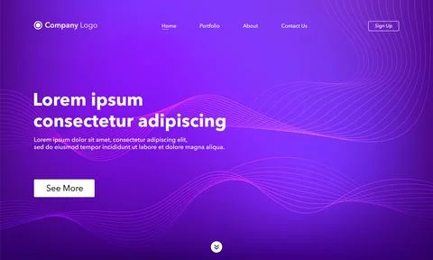 Landing Page. Abstract background website. Template for websites, or apps. Mo Illustration