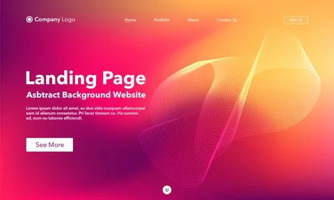 Landing Page. Abstract background website. Template for websites, or apps. Mo Stock Illustration