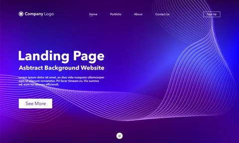 Landing Page. Abstract background website. Template for websites, or apps. Mo Stock Illustration