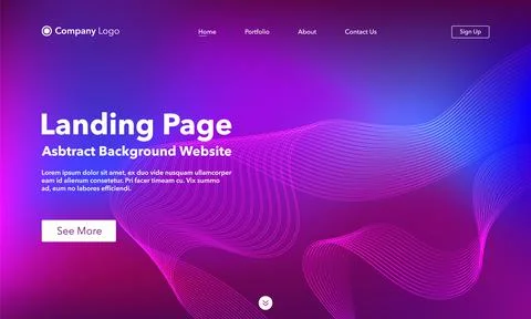 Landing Page. Abstract background website. Template for websites, or apps. Mo Stock Illustration